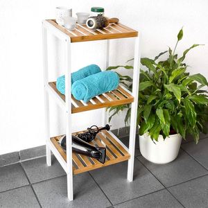 Multifunctional Storage Rack Corner Rack <b>for</b> <b>Kitchen</b>, Living Room, Bedroom 3-Tier Bamboo Bathroom <b>Shelf</b> - Product Image 5