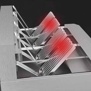 Friteuses électriques ouvertes industrielles à écran tactile 4 pots 4 paniers avec dispositif de filtre à huile automatique pour poulet frit - Product Image 4