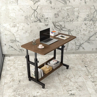 Bureau de travail moderne et durable en MDF pour la maison, plateforme de levage verticale pour ordinateur portable, chambre à coucher, bureau, école, pieds en métal