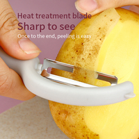 Ensemble éplucheur en acier inoxydable éplucheur de légumes et de fruits Gadget de cuisine multifonctionnel à prise facile