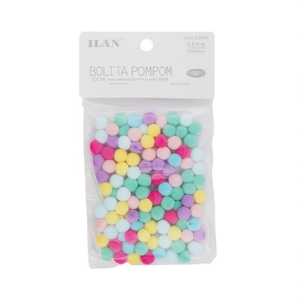Pompon Ilan Bolita 1Cm Colore Macaron 100 Pezzi per Decorazioni Artigianali - Product Image 1