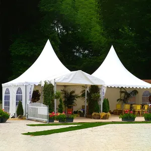 FEAMONT抗紫外宝塔帐篷铝展览帐篷结构，白色聚氯乙烯天篷，用于贸易展览