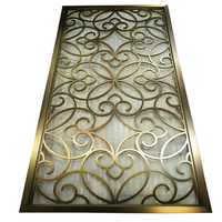 Panneau mural de luxe en laiton découpé au laser pour entrée écrans métalliques diviseurs de cloison de pièce