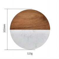 Sous-verres modernes et créatifs en marbre et bois, durables, résistants à la chaleur, pour tasses à thé et mugs à café, design unique, pour la cuisine