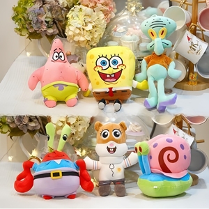 Peluches de <span class=keywords><strong>Bob</strong></span> <span class=keywords><strong>Esponja</strong></span> <span class=keywords><strong>Kawaii</strong></span> Suaves de 8 Pulgadas (20 cm), Venta al por Mayor, Regalos Promocionales, Juguetes de Peluche de Personajes de Dibujos Animados para Niños - Product Image 2
