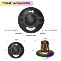 Enceinte flottante pour piscine, enceintes Bluetooth pour piscine avec lumière LED effet flamme et lumière RVB, enceintes Bluetooth étanches IP68 pour piscine