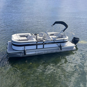 <span class=keywords><strong>Bateau</strong></span> ponton en aluminium soudé, <span class=keywords><strong>bateau</strong></span>-maison flottant économique, barge de fête ponton, mini <span class=keywords><strong>bateau</strong></span> ponton de pêche sportif à moteur hors-bord - Product Image 2