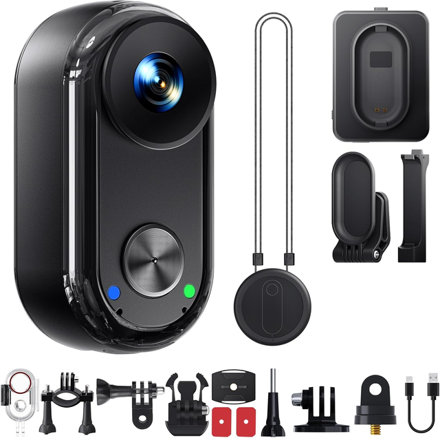 Low Power Consumption 4K 30FPS Mini Thumb Camera Vlogging POV Camera 6-axis Anti-shake Waterproof Action Camera