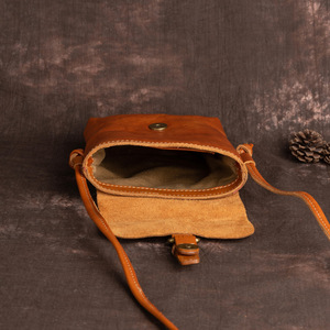 Ando <b>Bag</b> Vintage Genuine Cowhide Leather <b>Phone</b> Crossbody <b>Bag</b> Small Flap Shoulder <b>Purse</b> - Product Image 3