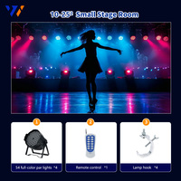 Équipement d'éclairage de scène LED pour studio de danse, ensemble complet de projecteurs PAR multicolores, ensemble de lampes PAR haute puissance DMX512 5 canaux, mariages