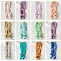 Perruque Bid/sd Lori Doll en fibre haute température, cheveux bouclés semi-volumineux, adaptée au coiffage en salon, convient aux poupées Keer de 15 cm