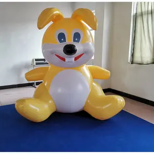 Beile tùy chỉnh khổng lồ PVC Inflatable Thỏ vàng cho quảng cáo khuyến mãi