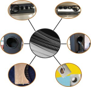 Passe-câble dentelé en plastique souple isolant pour la protection des trous de câblage des armoires - Product Image 6