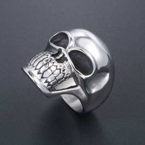 Men's Punk Skull <b>Ring</b> <b>Titanium</b> Steel SA866 Skeleton Design Fashion Jewelry Gift - Product Image 2