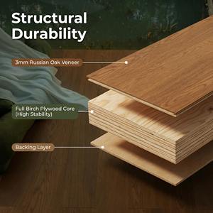 Plancher multicouche en bois dur de bouleau massif de chêne, haute résistance <span class=keywords><strong>et</strong></span> peu encombrant, dimensions 1900x190x14mm, idéal pour les mezzanines <span class=keywords><strong>et</strong></span> appartements en loft - Product Image 3