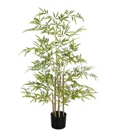 Bonsaï artificiel en bambou style minimaliste, pot en plastique écologique, pour intérieur et extérieur, décoration fine pour restaurant, jardin et écran décoratif