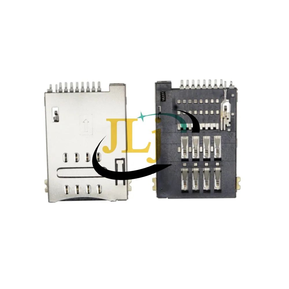 Chất lượng cao PCB board Sim thẻ lớn Adapter 8 + 2pin đẩy đẩy Mini Sim thẻ kết nối