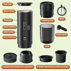 Cafetera Eléctrica Portátil USB Moderna <span class=keywords><strong>de</strong></span> 80 ml, Cafetera Italiana para Viajes al Aire Libre, Cafetera <span class=keywords><strong>de</strong></span> Cápsulas <span class=keywords><strong>de</strong></span> Espresso - Product Image 6