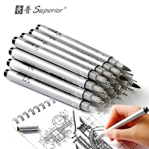 Stylo <span class=keywords><strong>fin</strong></span> à encre noire, 10 pièces, stylo de <span class=keywords><strong>dessin</strong></span> à encre, imperméable, ensemble de stylos à doublure, marqueurs d'écriture, fournitures d'art pour mangas - Product Image 2