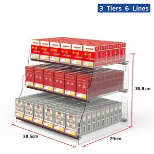 Présentoir à cigarettes en forme d'échelle, multi-niveaux, automatique, en plastique PVC transparent, capacité maximale 10000, présentoir à tabac pour la vente au détail ORIO - Product Image 2