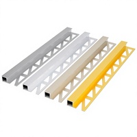 Profilé de bordure carré en aluminium 1 mm anodisé or, étanche et durable, pour carrelage mural de cuisine, salon et escalier