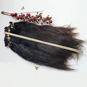 Venta al por mayor 100% extensiones de cabello Virgen sin procesar cabello humano chino crudo de onda recta sedosa a granel de un donante - Product Image 1