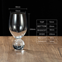 Verre à vin rouge de luxe en gros, fabriqué en usine, avec certificat CE, intérieur en cristal gravé, verre à vin rouge