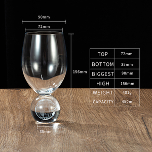 Verre à vin rouge de luxe en gros, fabriqué en usine, avec certificat CE, intérieur en cristal gravé, verre à vin rouge - Product Image 2