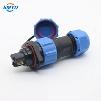 Connecteur d'alimentation étanche IP68 en laiton SP17, 2-4 broches, montage sur panneau à 2 trous, prise mâle et fiche femelle pour équipement électronique intelligent