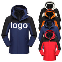 Veste softshell trois en un personnalisée pour le cyclisme en plein air, le ski, les vêtements de travail, fermeture à glissière, logo brodé imprimé, publicité