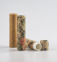 Boîte en papier ronde à bords roulés, personnalisée, de petite taille, pour baume à lèvres, rouge à lèvres, cadeau de la Saint-Valentin, emballage cosmétique