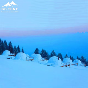 8 10 m de diamètre igloo géométrique en acier abri structure hôtel maison de luxe extérieur geo rond glamping dôme tente - Product Image 6