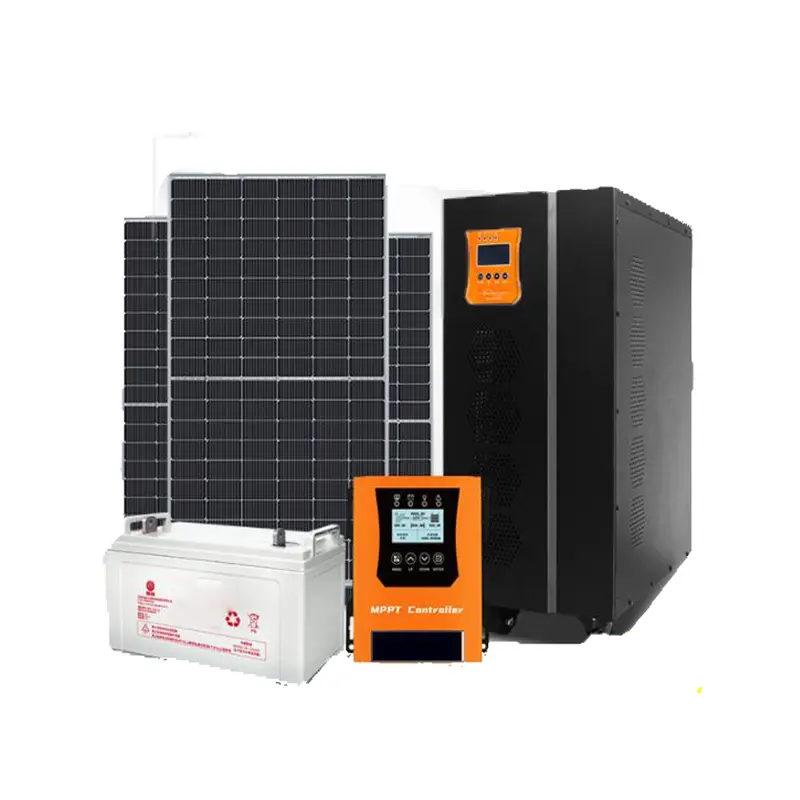 학년 태양 전지판 Growatt 인버터 1KW 2KW 3KW 4KW 5KW 10KW 오프 그리드 태양열 패널 시스템 가정용 배터리 포함