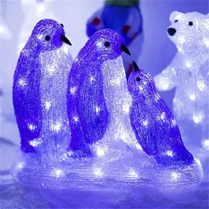 2021 Nieuwe Kerstdecoratie Led Kleur Pinguïn Modellering Lichten