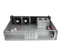 Meilleure option 2U 3 baies de disque dur Châssis de serveur de stockage Facteur de forme ATX en aluminium Type de rack en stock avec ventilateur