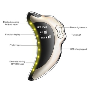 Custom Logo Electric Gua Sha Massage Tool Scraping Galvanic Facial Body Gua Sha <b>Massager</b> Microcurrent Vibration Massage Muscle - Product Image 3