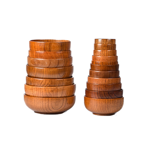 Ciotola da portata case piatti piatti e ristoranti piatto rotondo in legno di legno - Product Image 1