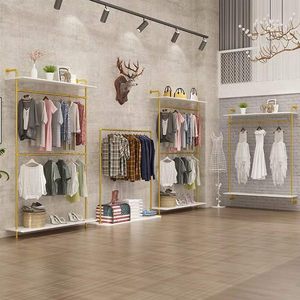 Étagère <span class=keywords><strong>murale</strong></span> de rangement pour vêtements, <span class=keywords><strong>tringle</strong></span> à vêtements industrielle en tuyau, présentoir de vente au détail - Product Image 4