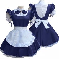 Ladies Lovely Maid Cosplay Costume à manches courtes Retro Maid Lolita Dress Sexy Maid Halloween Costume Plus Size