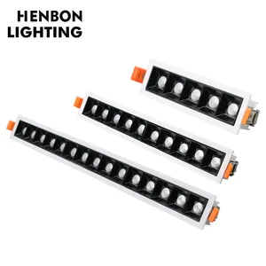 Henbon CCT可调商店家用铝黑白天花板COB 10W 20W 30w发光二极管线性灯