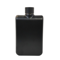 Bouteille d'eau portable A6 500 ml en acier inoxydable, étanche, plate, réutilisable, mince, type carnet de notes, gourde métallique sans plastique