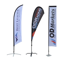 Customized Outdoor Wholesale Custom Feather Flags Teardrop Beach Flag