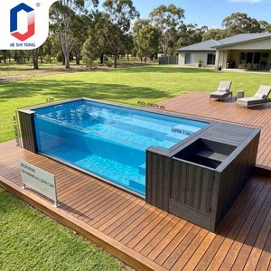 <span class=keywords><strong>Piscina</strong></span> Compatta con Recinzione in Legno e Area Seduta Integrata - Product Image 2