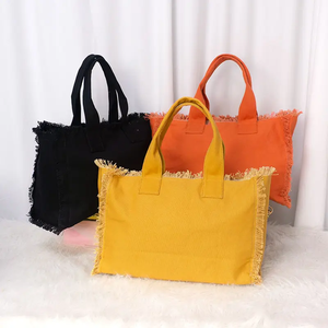 Bolso grande de lona con flecos y borlas para mujer, bolsa de mano de playa, de verano, el mercado más popular - Product Image 4