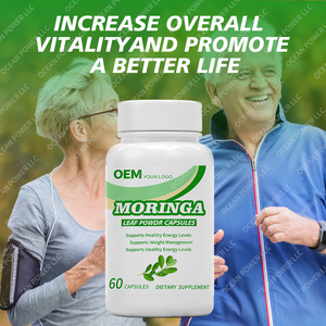 Hữu cơ vegan Moringa chiết xuất viên nang chất chống oxy hóa thảo dược bổ sung tăng cường năng lượng hỗ trợ sức khỏe chung Moringa bột viên nang - Product Image 3