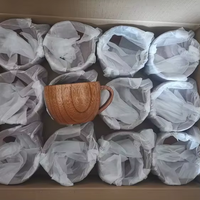 Gobelet à eau, bière, lait en bois fabriqué à la main, écologique, design personnalisé pour la maison, la cuisine, la restauration, vaisselle, carton