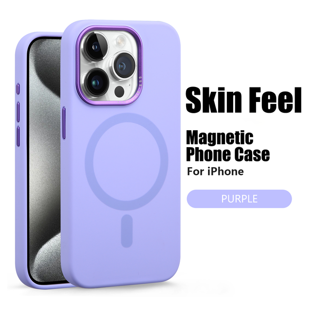 Skin Feeling Magnetic Real Silicone Shockproof & Waterproof Phone Case for 17/16Pro/15ProMax/14/13 Pro Max