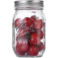 Frascos de Vidrio Mason al por Mayor para Almacenamiento de Alimentos, 16 oz, Botellas de Vidrio para Almacenamiento de Alimentos de Cocina, Frascos de Miel Mason con Tapas Herméticas