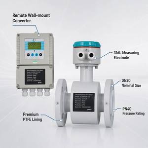 Débitmètre CXLD DN20 PN40 avec revêtement PTFE, électrodes en acier inoxydable 316L, RS485 Modbus, précision de mesure 0,5 - Product Image 2
