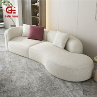 Canapé modulaire pour salon, ensemble de canapés modernes en tissu blanc pour la maison